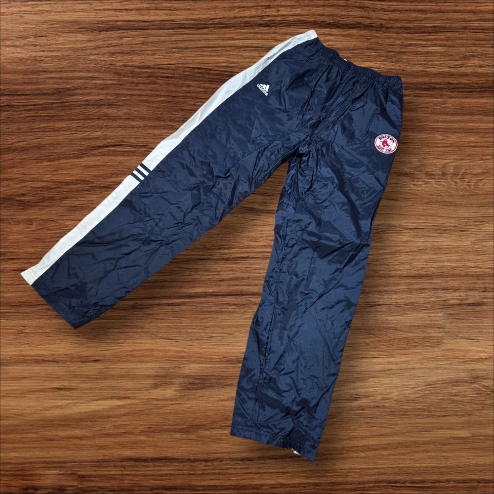 Adidas Boston Red Sox Blue Zip Leg Wind Track Pants